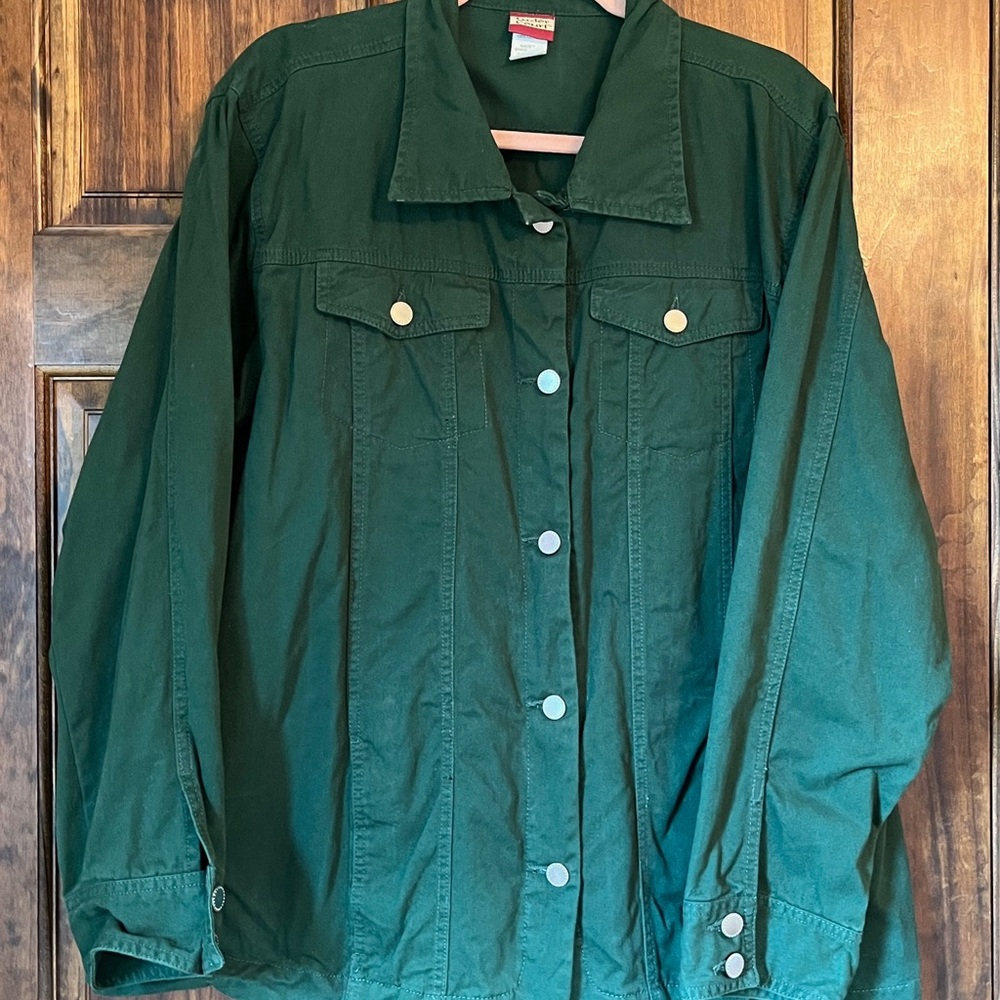Forest‎ Green Women's Button-Down Shirt